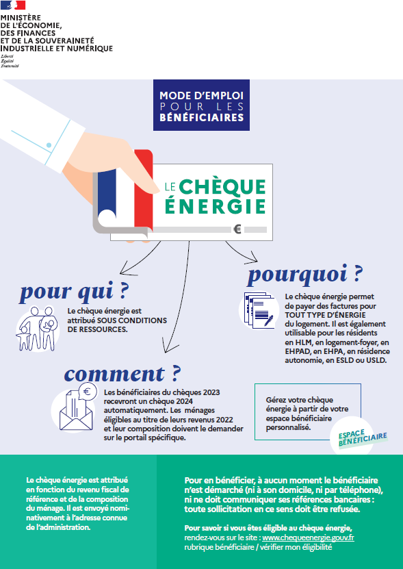 Le chèque énergie l’État les ménages à revenus modestes